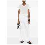 Fabiana Filippi V-neck short sleeves sequin embellishments Openwork top