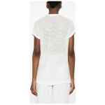 Fabiana Filippi V-neck short sleeves sequin embellishments Openwork top