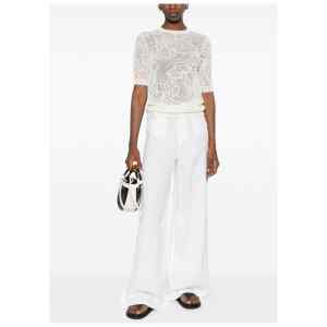 Fabiana Filippi Openwork crewneck t-shirt