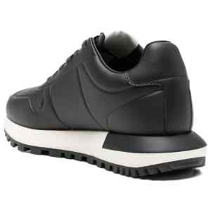 Emporio Armani Leather sneakers with thermoformed details