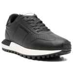 Emporio Armani Leather sneakers with thermoformed details