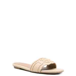 EMPORIO ARMANI EXCLUSIVE Woven raffia sandals