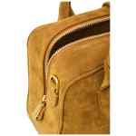 Golden Goose Vita Bag In Camel-colored Suede With Gold Details