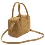 Golden Goose Vita Bag In Camel-colored Suede With Gold Details