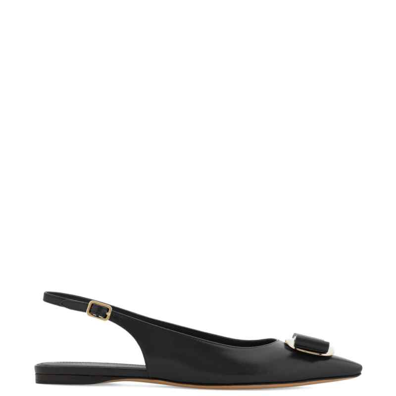 Ferragamo New Vara Plate Flat Slingback