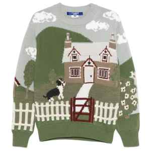 Junya Watanabe Printed cotton crewneck sweater