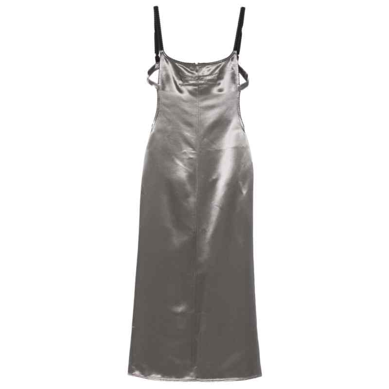 The Attico Fashion Satin midi dress