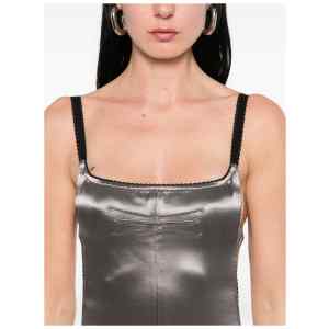 The Attico Fashion Satin midi dress