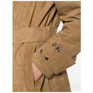 Golden Goose Suede leather trench coat