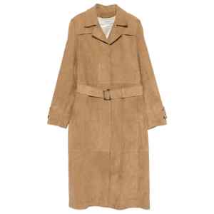 Golden Goose Suede leather trench coat