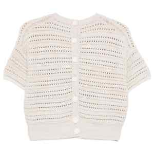 Emporio Armani Cotton open-knit cardigan