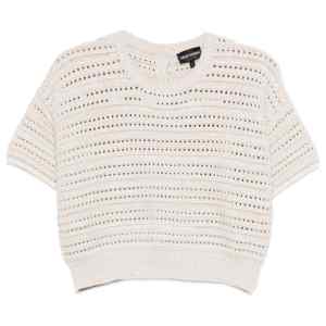 Emporio Armani Cotton open-knit cardigan