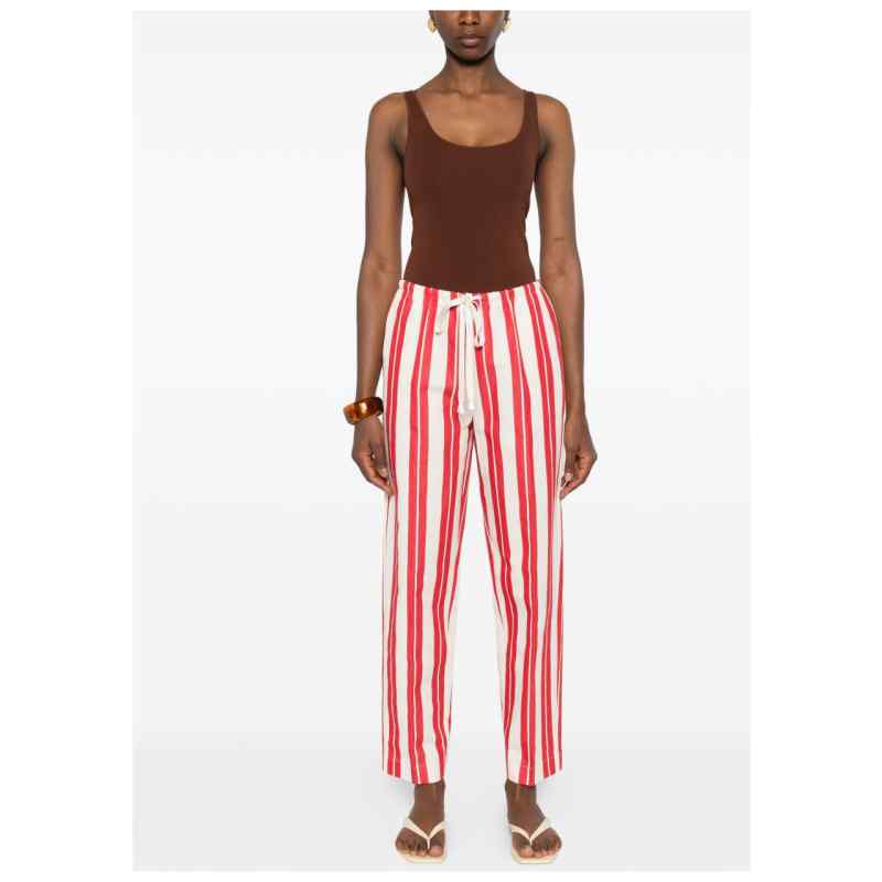 Forte Forte Striped drawstring trousers
