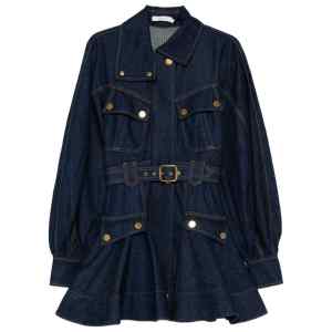 Zimmermann Luna denim utility mini dress