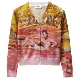 Versace IT Printed silk cardigan