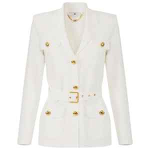 Elisabetta Franchi Belted single-breasted jacket