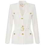 Elisabetta Franchi Belted single-breasted jacket