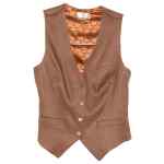 Elisabetta Franchi V-neck button fastening pockets Linen blend vest