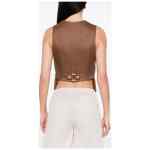 Elisabetta Franchi V-neck button fastening pockets Linen blend vest