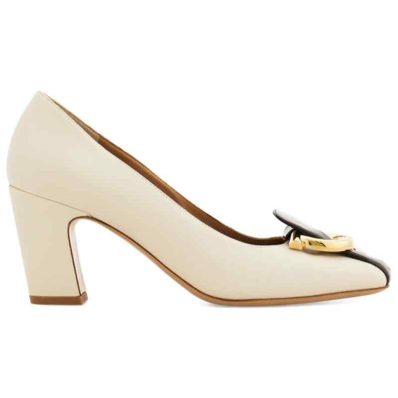 Ferragamo Gancini block heel pump