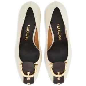 Ferragamo Gancini block heel pump