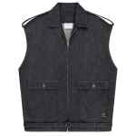 Courreges Denim sleeveless bomber jacket
