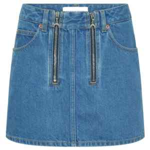 Marine Serre Denim mini skirt