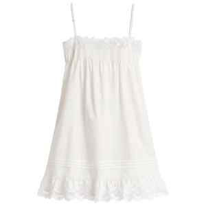 Saint Laurent Embroidered cotton mini dress