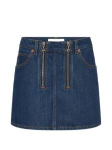 Marine Serre Denim mini skirt