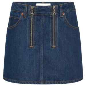 Marine Serre Denim mini skirt