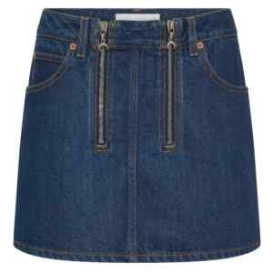 Marine Serre Denim mini skirt
