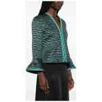 Emporio Armani Wave Pattern Zip-Front Jacket