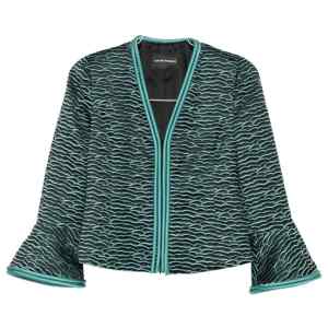 Emporio Armani Wave Pattern Zip-Front Jacket