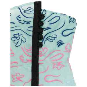 Emporio Armani Floral Embroidery Strapless Top