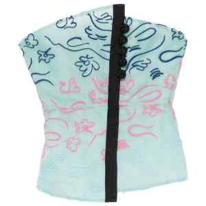 Emporio Armani Floral Embroidery Strapless Top