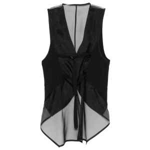 Emporio Armani V-neck sleeveless rear strap detail pointed hem