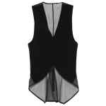 Emporio Armani V-neck sleeveless rear strap detail pointed hem