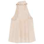 Emporio Armani Goat Leather Suede Sleeveless Top
