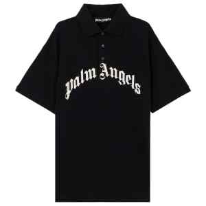 Palm Angels Logo Cotton Polo Shirt