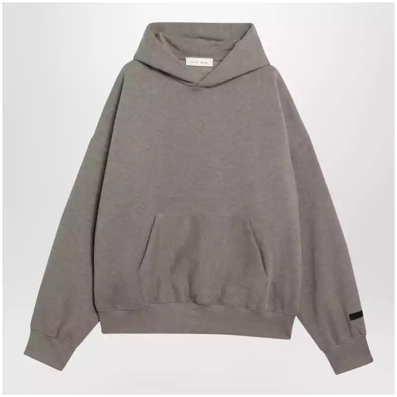 Fear of God Essentials Taupe cotton fleece hoodie