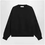 Fear of God Essentials Black cotton fleece crewneck sweatshirt