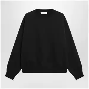Fear of God Essentials Black cotton fleece crewneck sweatshirt
