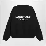 Fear of God Essentials Black cotton fleece crewneck sweatshirt
