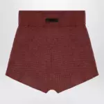 Fear of God Essentials Burgundy Honeycomb Short