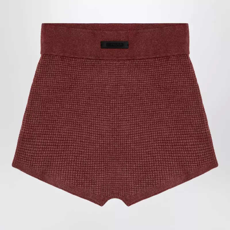 Fear of God Essentials Burgundy Honeycomb Short