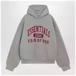 Fear of God Essentials Smoke-grey sweatshirt with logo print