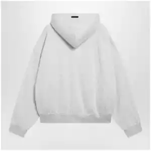 Fear of God Essentials Light grey mélange cotton fleece zip-up sweatshirt