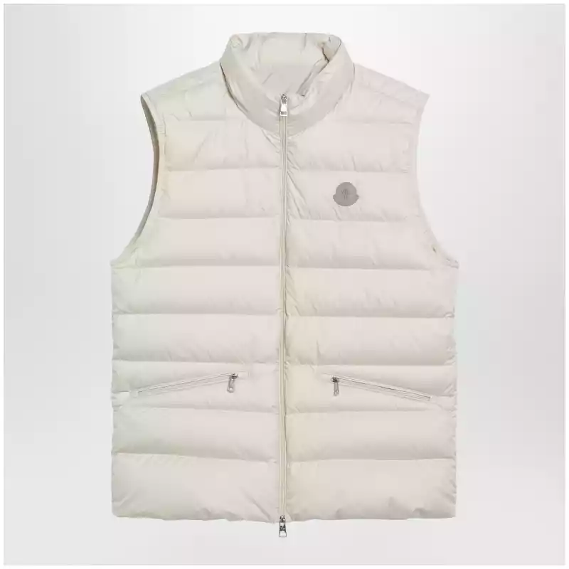 Moncler Lechtal padded gilet with zip in beige