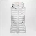 Moncler Glygosse hooded down vest in green nylon