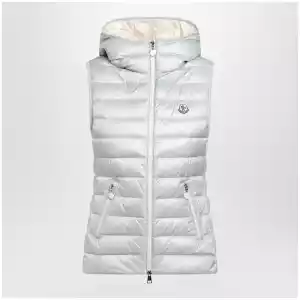 Moncler Glygosse hooded down vest in green nylon